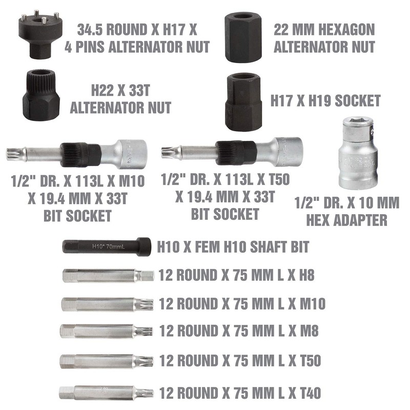 OEMTOOLS 37275 Alternator Decoupler Pulley Service Kit, Alternator Pulley Removal
