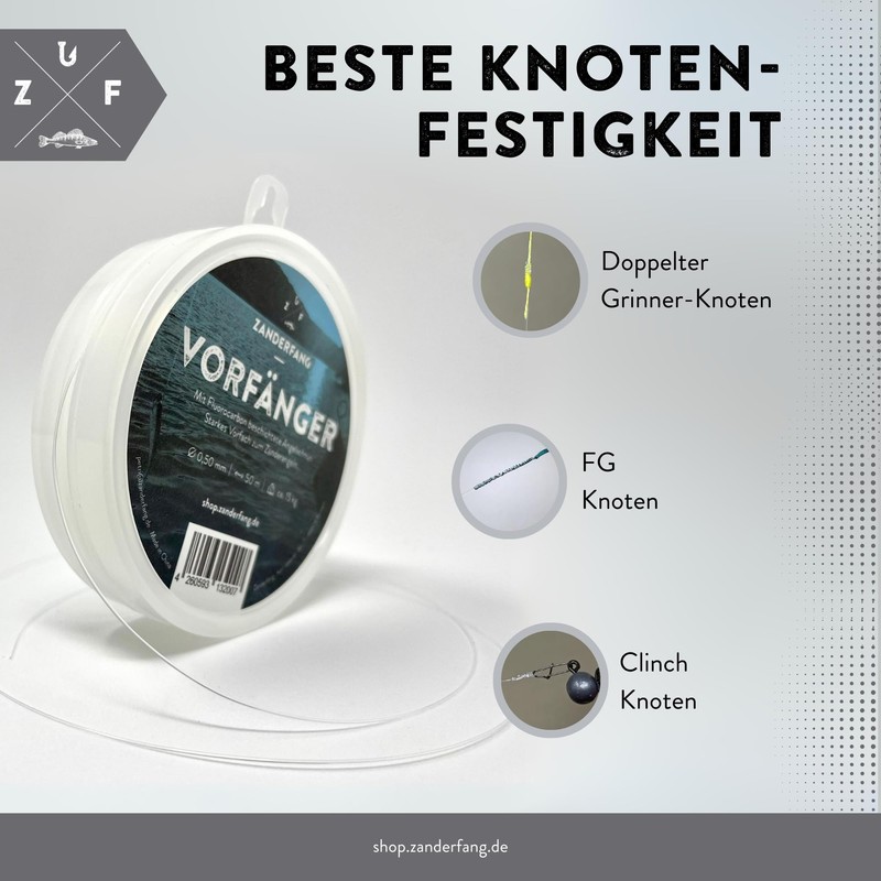 Zanderfang - Fluorocarbon leader fishing line for pike and zander
