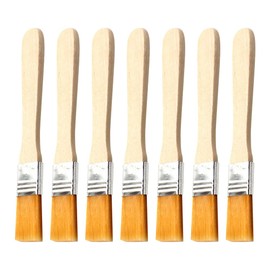ccHuDE 50 Pcs Wooden Handle Paint Brushes Professional Flat Paint Brushes Art Painting Brushes Craft Artist Brushes Craft Drawing Brushes Watercolor Detail Painting Brushes