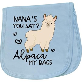 inktastic Nana's You Say Alpaca My Bags Baby Burp Cloth Light Blue 3aac0