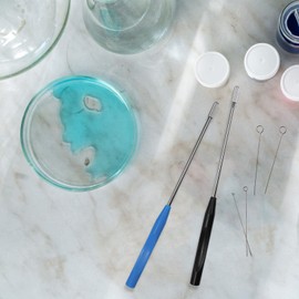 70Pcs Reusable Nichrome Inoculating Loops with 2 Copper Handles, 3 Diameters Inoculation Loops, Needle Tips Inoculation Rings Rods, Microbiological Loop for Lab (70pcs)