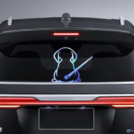 Dreothy Dog Decals,Waterproof Rear Wiper Decal Cartoon Funny Dog Moving Tail Stickers for Car Rear Dog Windshield Wiper Decal Vinyl Dog Stickers Car Window Stickers(Rainbow Blue)