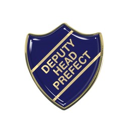 Deputy Head Prefect Blue School Shield Badge