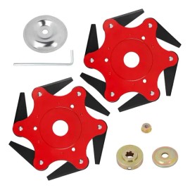 2 Piezas De 6 Cabezales De Acero Para Cortacésped