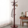 Wood Coat Rack Stand, Wooden Coat Rack Freestanding with Sturdy