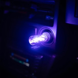 usb light, car, interior light, illumination, car accessories, lattre (purple)