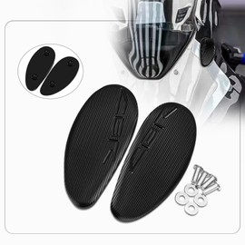 MFGZD Motorcycle Mirror Block Off Base Plates,1pair CNC Aluminum Rearview Mirror Block Off Base Decorative Plate Compatible With CBR1000RR 2008-2019 | CBR1000RR-R CBR1000RR-R SP 2020-2024 (Black)