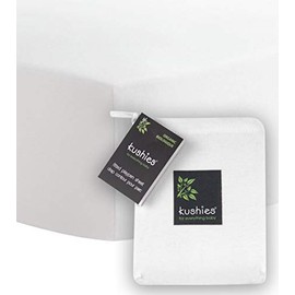 Kushies Organic Jersey Crib Fitted Sheet, Off-White