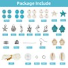 NICENEEDED 715 PCS Sea Animal Charms Shell Beads, Starfish Turtle