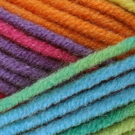 James Brett Party Time Chunky Knitting Yarn 100g Ball (Red, Orange, Yellow, Green & Blue - PT4) by King Cole