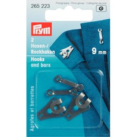 Prym Trouser and Skirt Hooks, Metal, Black, 12 mm