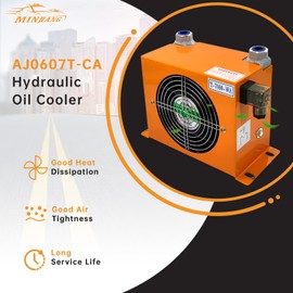 AJ0607T-CA Hydraulic Air Cooler 12V Air-cooled Oil Radiator Heat Exchanger Hydraulic Air Oil Cooler 20L/Min