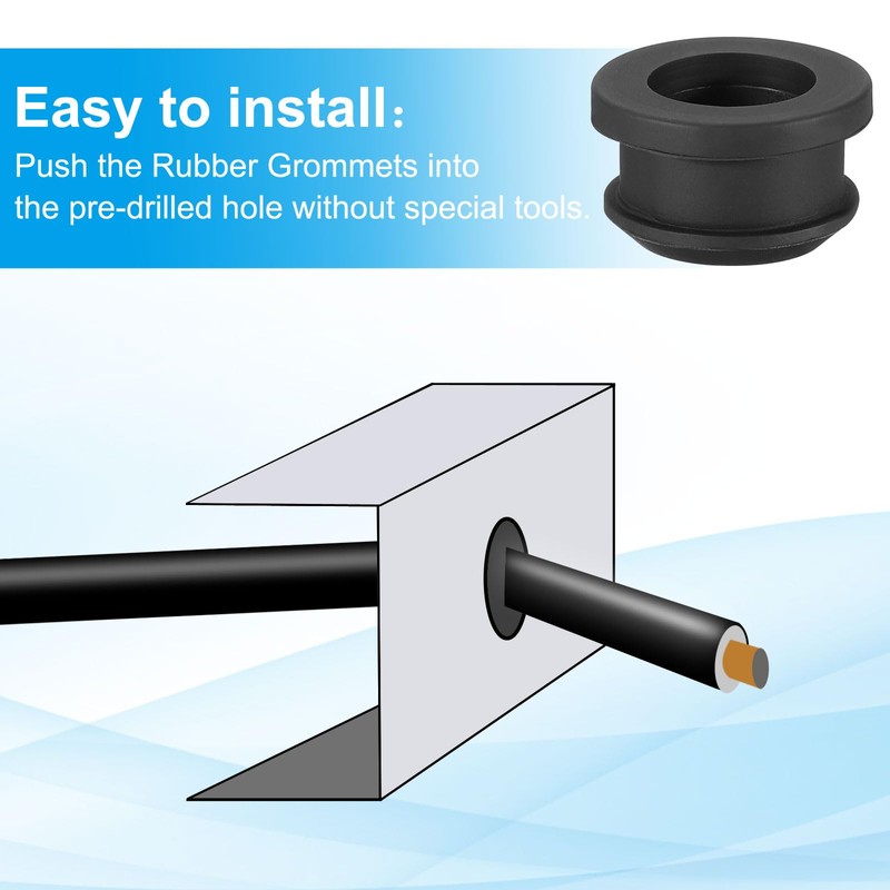 PATIKIL 16mm / 5/8 Inch Drill Hole,1/2 Inch ID Rubber
