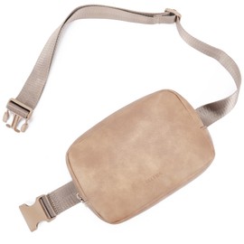 Telena Leather Belt Bag for Women Fashionable Fanny Packs Cross Body Bag Waist Pack Light Brown