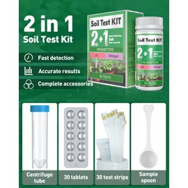 Pawfly 2 in 1 Soil Test Kit for pH & Nitrogen, 30 Strips Soil pH Test Kit, Soil pH Test Strips (3.5-9 Range), Soil Testing Kit for Lawn Garden Indoor & Outdoor