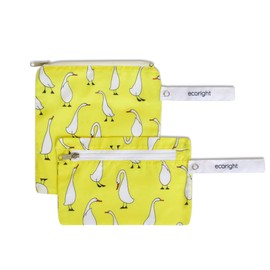 100% RECYCLED Reusable Sandwich Bag & Snack Bags by EcoRight | Zero Waste & Food Safe Lunch Bag - Pack of 2