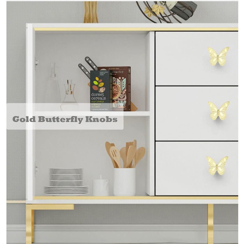 Mgoodoo Vintage Butterfly Cupboard Door Knobs Cabinet Handles Furniture Chest