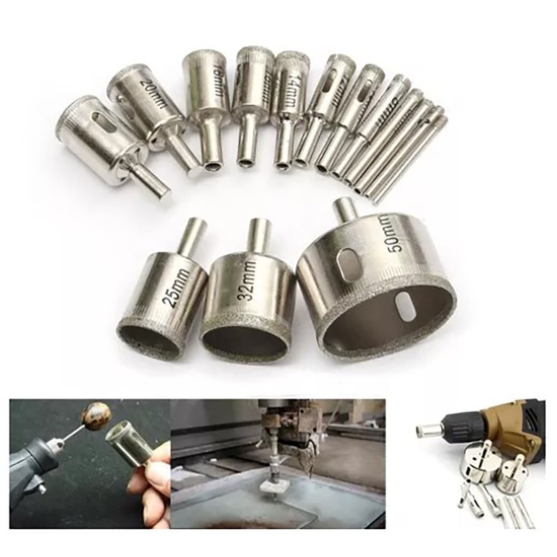 15Pcs Diamond Drill Bit Fast Clean Cutting Hand Hole Opener