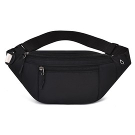 DAITET - Riñonera grande cruzada para hombres y mujeres, bolsa de cintura y bolsa de cadera para exteriores, entrenamiento, viajes, casual, correr, senderismo, ciclismo, fácil de transportar cualquier