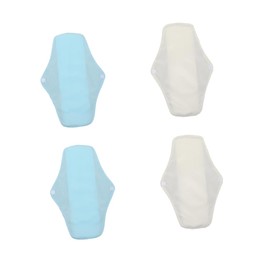 Minkissy 4pcs Sanitary Napkins Washable Reusable Leakproof Maternity Pads Overnight Pads for Women Storage Random Color