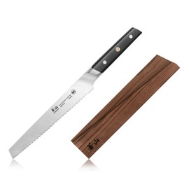 Cangshan TC Series 1021004 Swedish Sandvik 14C28N Steel Forged 8-Inch Bread Knife and Wood Sheath Set