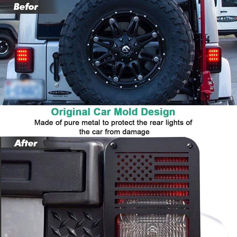 A ABIGAIL Tail Light Cover Compatible with Jeep Wrangler JK/JKU