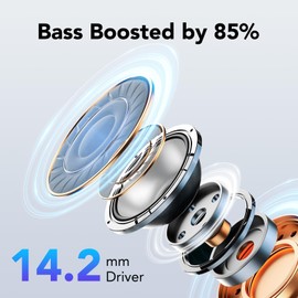 Ear Buds Wireless Earbuds, 50Hrs Playtime Bluetooth Earphones, Bluetooth Headphones 5.3, In Ear with 4 ENC Call Noise Cancelling Mics, Bass Boost 85%, Earbuds IPX7 Waterproof, USB-C(Dark Blue)