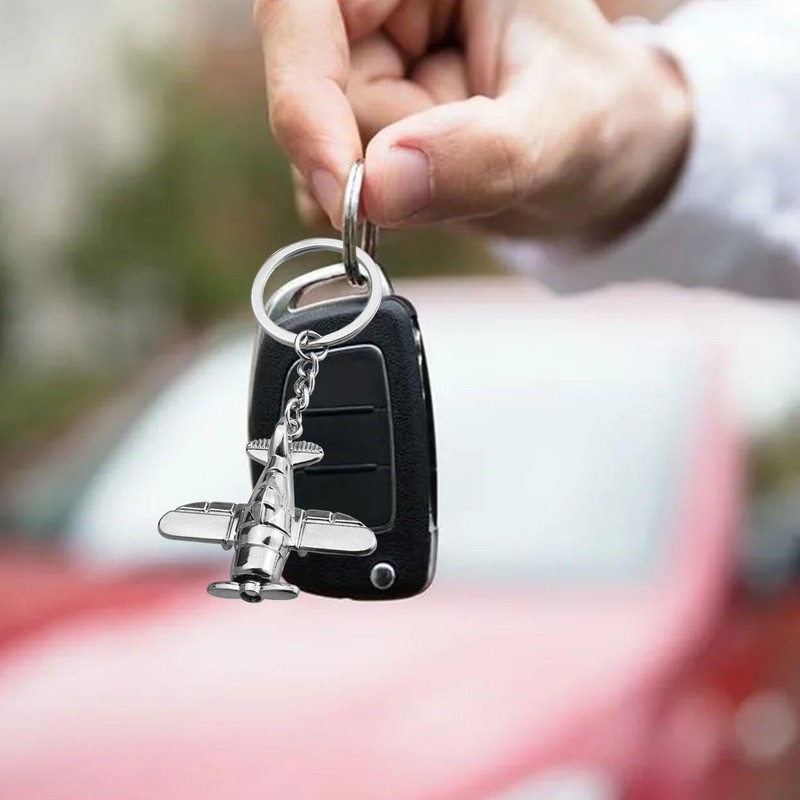 2 Pieces Airplane Keychains, Creative Keychains, Metal Keychains, Gift Keychains,