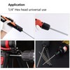 YUHIAKE Hex Bit Set Long 7-Piece Magnetic Hexagon Head Bit
