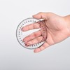 Round Protractor 360 Degree Plastic Measuring Tools Maths Organic Semicircle
