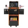 Rolling Makeup Train Case,Large Capacity Trolley Makeup Travel Case with
