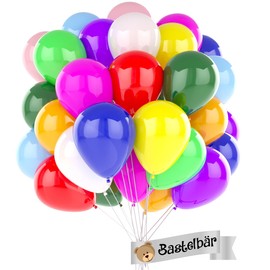 ORGANIC Balloons Birthday • [100 pieces] • MADE IN EU • Premium balloons made of 100% natural latex • 11 colors • Climate neutral • Helium balloons colorful • made from natural raw materials • Balloon garland
