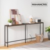 MAHANCRIS 78.7" Console Table with Power Outlet, Narrow Sofa Table,