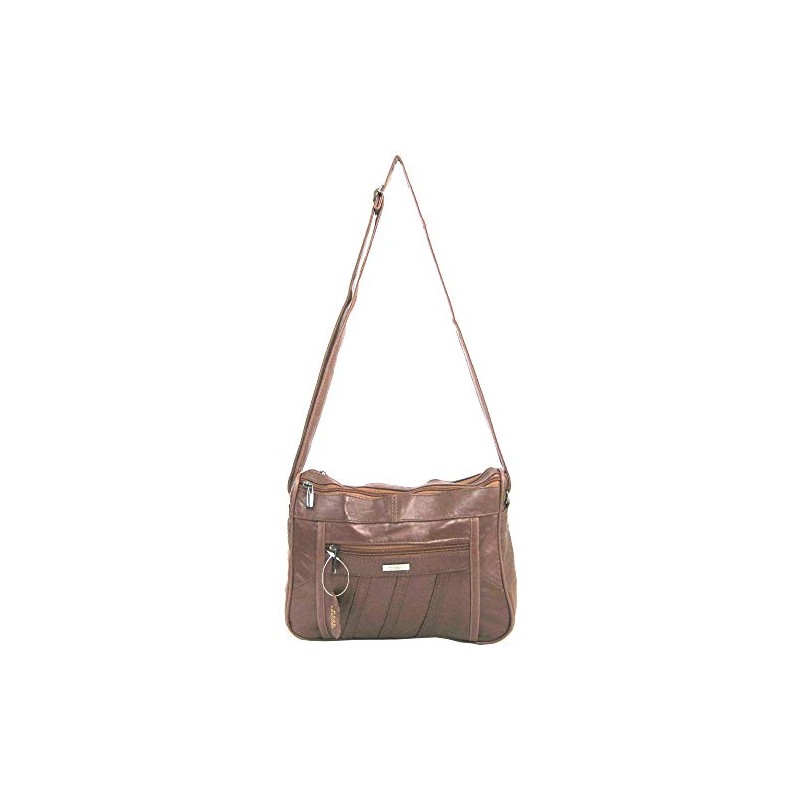SNUGRUGS Womens Super Soft Nappa Leather Shoulder Bag/Handbag with Two