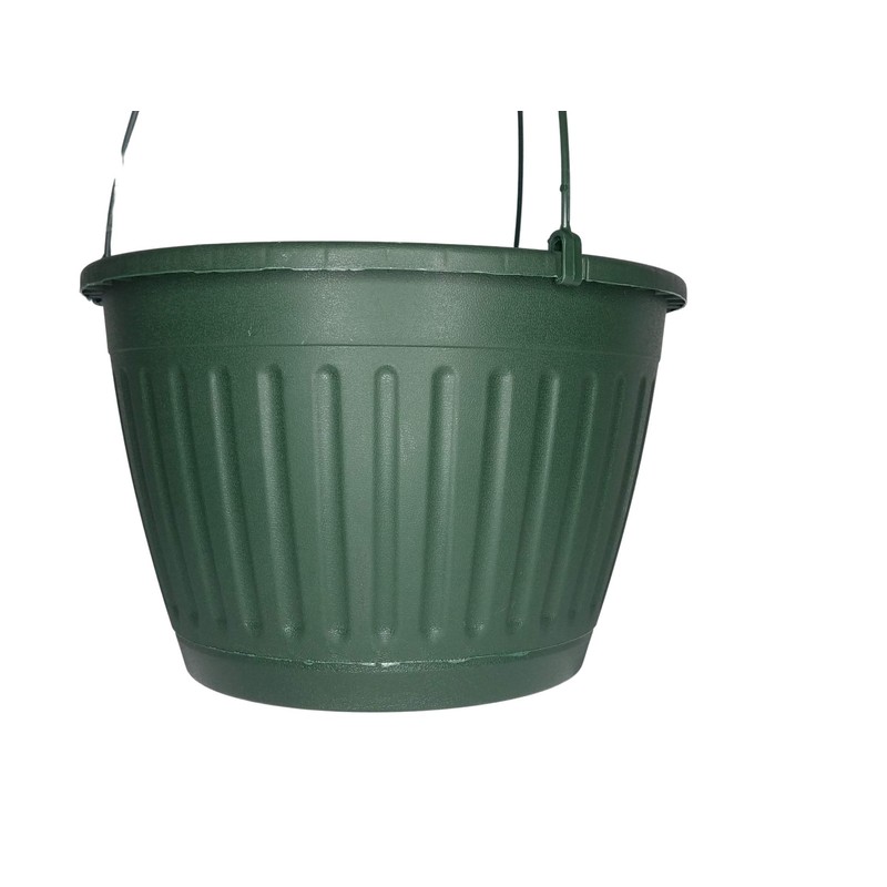 Landmark 10" Imperial Plastic Hanging Basket (Green, 5)