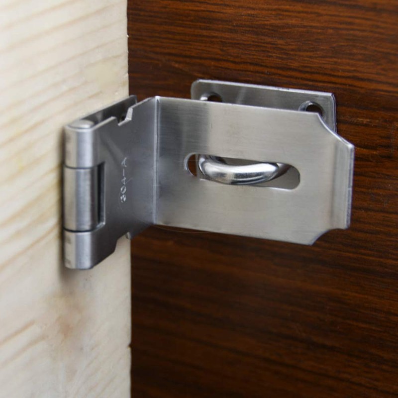 Heavy Duty Stainless Steel Safety Hasp,Door Hasp Latch 90 Degree,