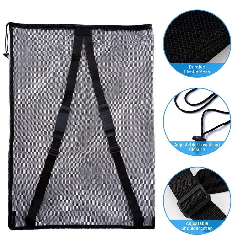 DoGeek Large Mesh Bag for Nylon Mesh Bag Foldable Storage
