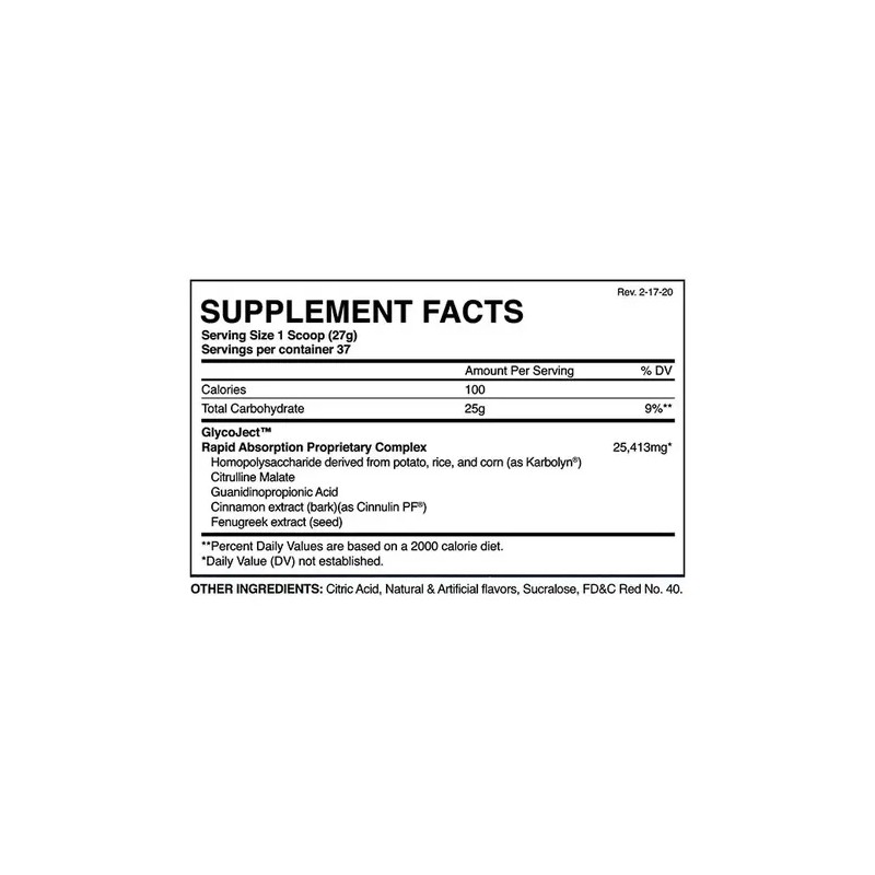 Glycoject Evogen 37 Servicios Post Entreno Sabor Cherry