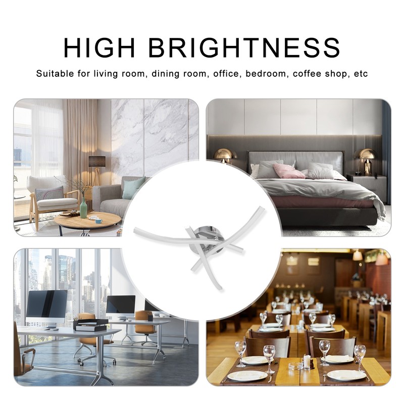 18W 105LED Ceiling Light Wavy Ceiling Lamp for Living Room