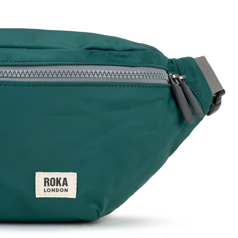 ROKA London Jubilee Sling Bag Recyled Nylon (Teal)