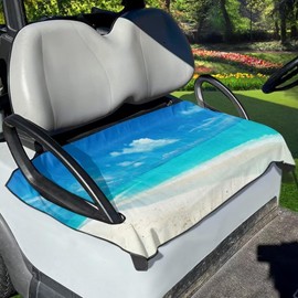 Horeset Hawaii Beach Sky Golf Cart Seat Cover Club Car Golf Cart Accessories,Polyester Comfortable Golf Cart Seat Blanket/Towel,Golf Cart Essentials,Super Soft and Durable
