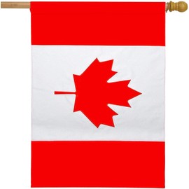 Canadian House Flag Regular Size 28 x 44 Inches, Nylon 210D Embroidered Maple leaf Outdoor Home & Garden&House Decoration Farmhouse Summer Yard Outdoor Patriotic Decor