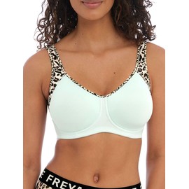 Freya Women's Sonic Underwire Spacer Molded Sports Bra, Pure Leopard Aqua, 32D