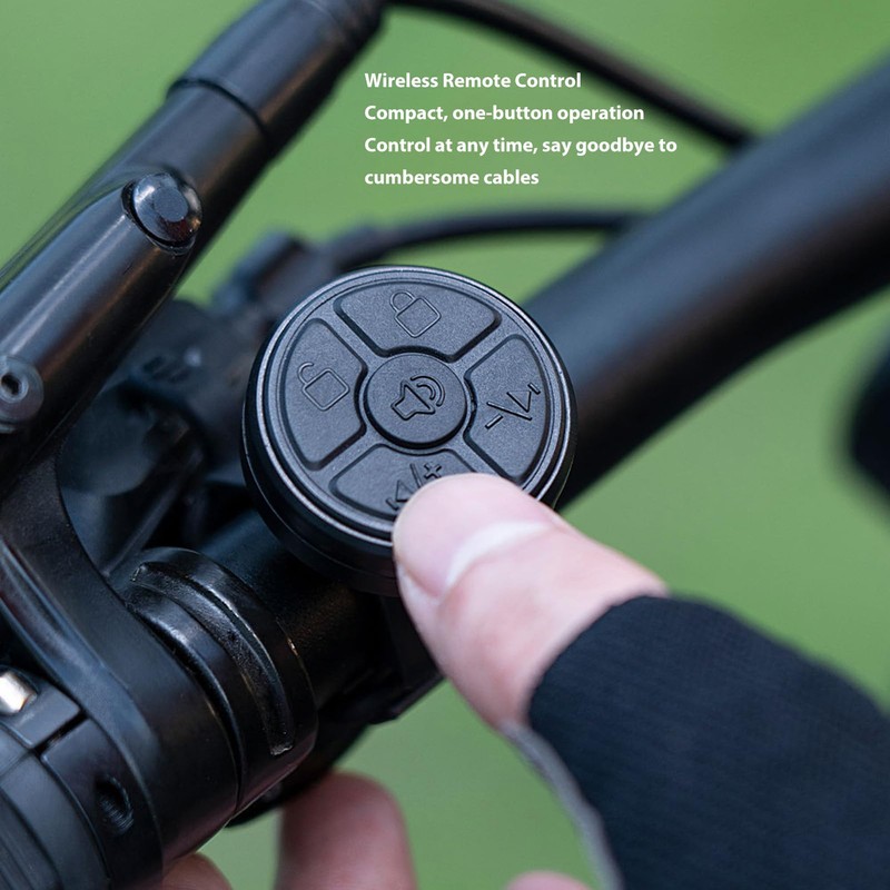 Alomejor Adjustable 80-130DB Electric Bicycle Horn with Remote Control, USB