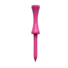 2 3/4" Inch Step Down Golf Tees | Made from Natural Hard Wood | Strong, Light Weight & Biodegradable Material | Pack of 100 - Neon Hot Pink