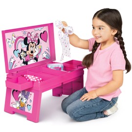 Minnie Mouse Deluxe Activity Tray with Bow Making and Storage Capabilities, Colorful Graphics Won't Peel, Scratch or Fade