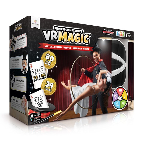Professor Maxwell's VR Magic - Virtual Reality Kids Magic Book and Interactive STEM Learning Activity Set