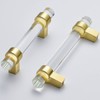 BonKuDoo 5 Pack Cabinet Pulls Drawer Pulls 3 Inch Gold