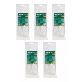 CNX Cinchos De Nylon De 6  Transparentes, 5 Paquetes De 75 Pieza