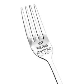 May The Fork Be With You Fork Gifts for Couples Boyfriend Girlfriend Anniversary Christmas Gifts for Women Men Husband Wife Birthday Gifts for Mom Dad Son Daughter Best Friend